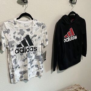 Adidas boys tshirt and hoodie. Tshirt is new. Great price for both